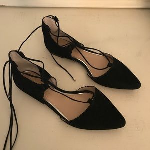 Jessica Simpson lace up black flats